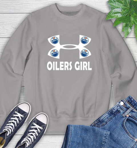 NHL Edmonton Oilers Girl Under Armour Hockey Sports Sweatshirt 5