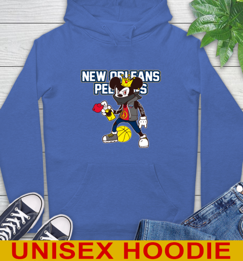 New Orleans Pelicans NBA Basketball Mickey Peace Sign Sports Hoodie 9