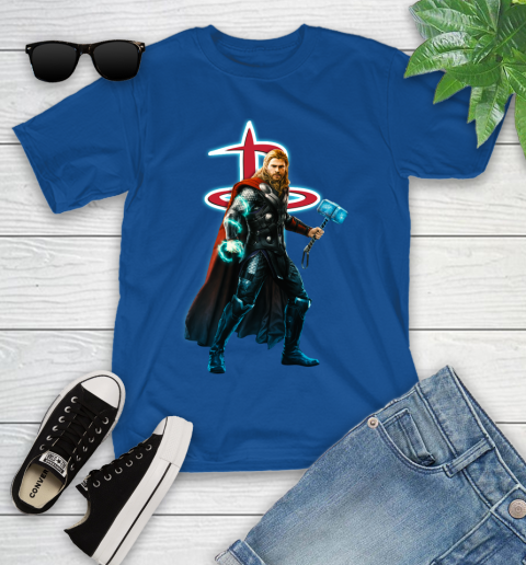 NBA Thor Avengers Endgame Basketball Houston Rockets Youth T-Shirt 9