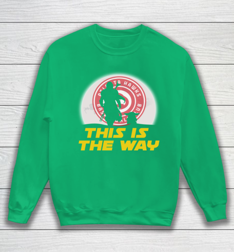 Atlanta Hawks NBA Basketball Star Wars Yoda And Mandalorian This Is The Way Sweatshirt 5