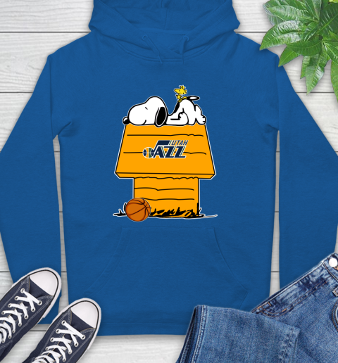 Utah Jazz NBA Basketball Snoopy Woodstock The Peanuts Movie Hoodie 9
