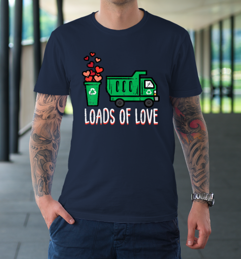 Kids Valentines Day Garbage Truck Loads Of Love T-Shirt 2