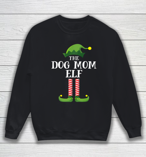 Dog Mom Elf Matching Family Group Christmas Party Pajama Sweatshirt
