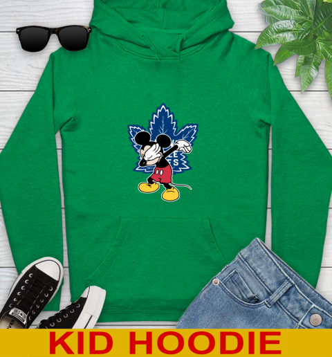 Toronto Maple Leafs NHL Hockey Dabbing Mickey Disney Sports Youth Hoodie 8