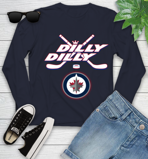 NHL Winnipeg Jets Dilly Dilly Hockey Sports Youth Long Sleeve 3
