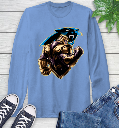 NFL Thanos Avengers Endgame Football Sports Carolina Panthers Long Sleeve T-Shirt 11
