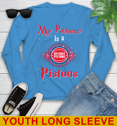 NBA Basketball Harry Potter My Patronus Is A Detroit Pistons Youth Long Sleeve 8