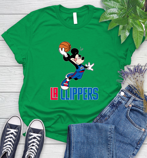 NBA Basketball LA Clippers Cheerful Mickey Mouse Shirt Women's T-Shirt 7
