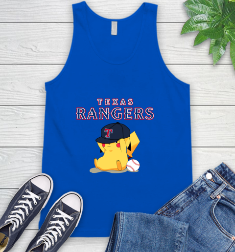 MLB Pikachu Baseball Sports Texas Rangers Tank Top 5