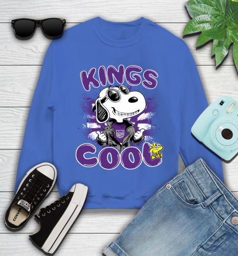 NBA Basketball Sacramento Kings Cool Snoopy Shirt Youth Sweatshirt 5