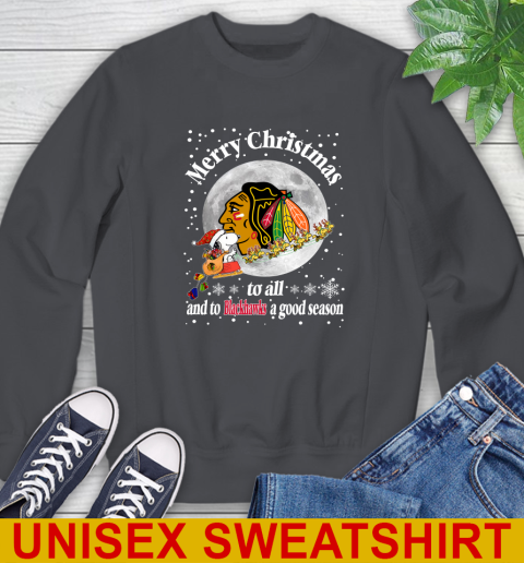 Chicago Blackhawks Merry Christmas To All And To Blackhawks A Good Season NHL Hockey Sports Sweatshirt 7