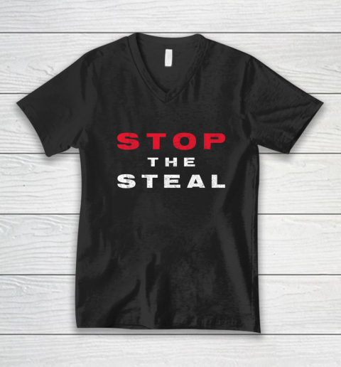Stop the Steal Trump 2020 Voter Fraud Election Results Rally V-Neck T-Shirt