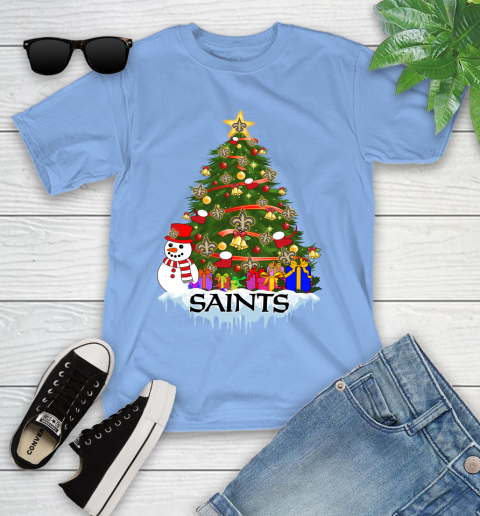New Orleans Saints Merry Christmas NFL Football Sports Youth T-Shirt 11