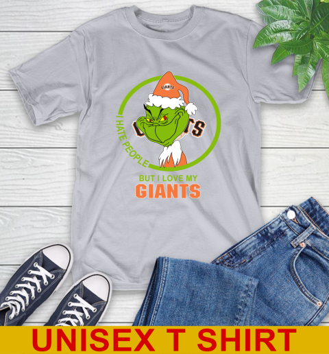 San Francisco Giants MLB Christmas Grinch I Hate People But I Love My Favorite Baseball Team T-Shirt 6