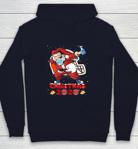 Cleveland Browns Funny Santa Claus Dabbing Christmas 2020 NFL Youth Hoodie 2