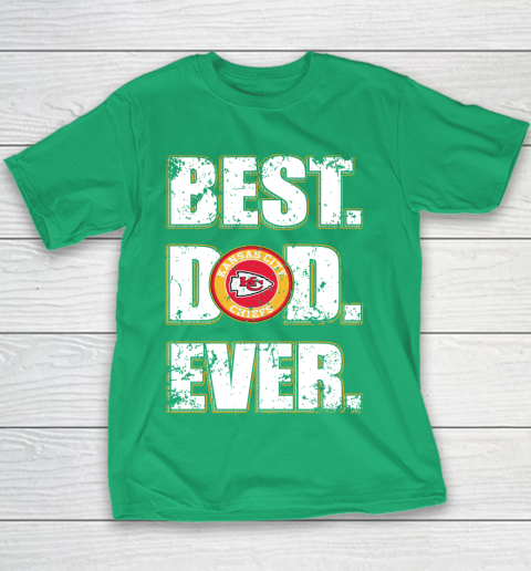 NFL Kansas City Chiefs Football Best Dad Ever Family Shirt Youth T-Shirt 3