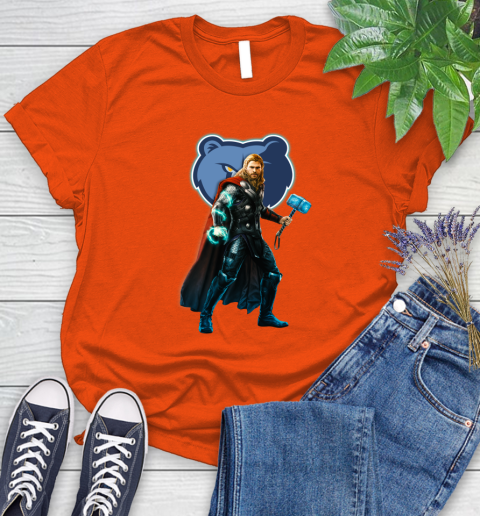 NBA Thor Avengers Endgame Basketball Memphis Grizzlies Women's T-Shirt 4