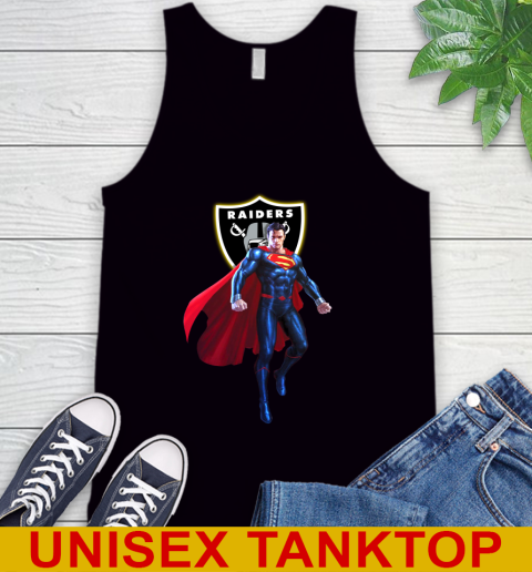 NFL Superman DC Sports Football Oakland Raiders Tank Top 2