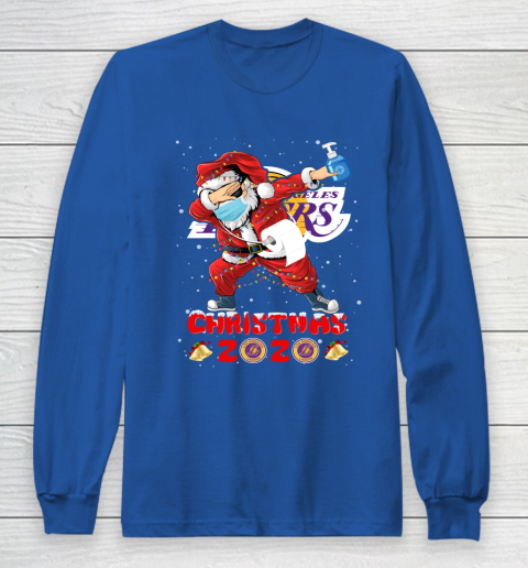 Los Angeles Lakers Funny Santa Claus Dabbing Christmas 2020 NBA Long Sleeve T-Shirt 6