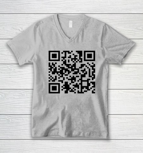Trump Dance Troll QR Funny President Trump Dance Code V-Neck T-Shirt 2