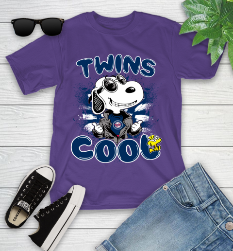 MLB Baseball Minnesota Twins Cool Snoopy Shirt Youth T-Shirt 3