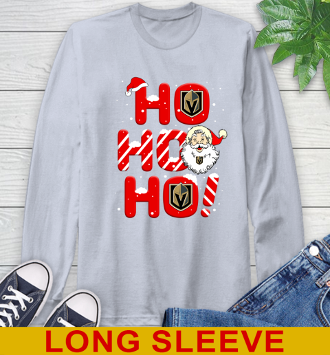 Vegas Golden Knights NHL Hockey Ho Ho Ho Santa Claus Merry Christmas Shirt Long Sleeve T-Shirt 6