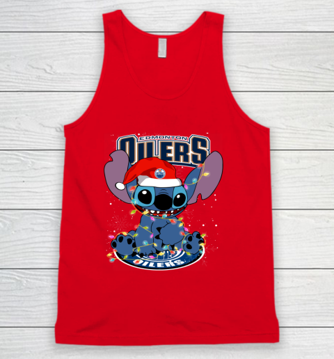 Edmonton Oilers NHL Hockey noel stitch Christmas Tank Top 3