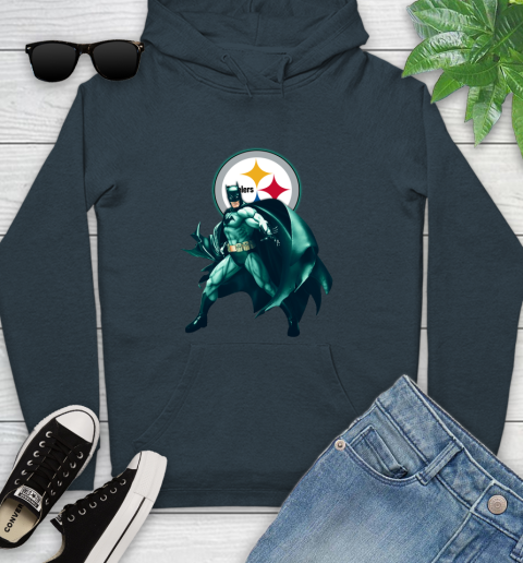 NFL Batman Football Sports Pittsburgh Steelers Youth Hoodie 8