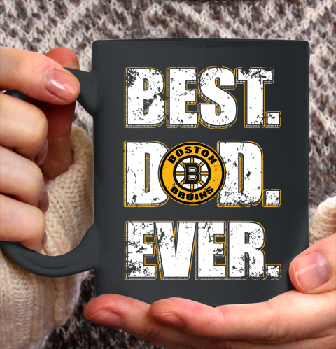 NHL Boston Bruins Hockey Best Dad Ever Family Shirt Ceramic Mug 11oz 2