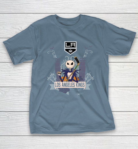 NHL Los Angeles Kings Hockey Jack Skellington Halloween T-Shirt 6