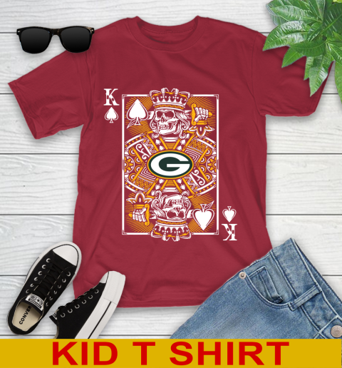 Green Bay Packers NFL Football The King Of Spades Death Cards Shirt Youth T-Shirt 12