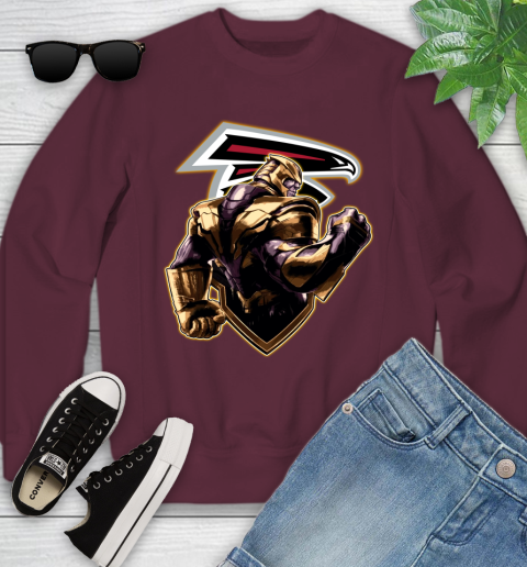 NFL Thanos Avengers Endgame Football Sports Atlanta Falcons Youth Sweatshirt 5