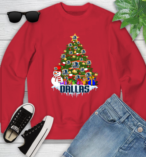 Dallas Mavericks Merry Christmas NBA Basketball Sports Youth Sweatshirt - Image 10