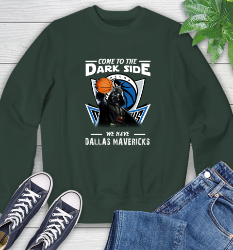 NBA Come To The Dark Side We Have Dallas Mavericks Star Wars Darth Vader Basketball Sweatshirt 12