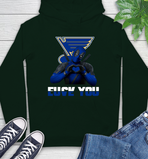 NHL St.Louis Blues Deadpool Love You Fuck You Hockey Sports Hoodie 12