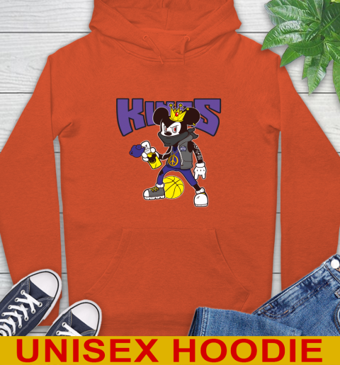 Sacramento Kings NBA Basketball Mickey Peace Sign Sports Hoodie 5