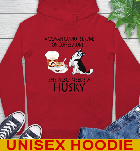 Women cannot survive on coffee alone she also need a HUSKY tshirt 21