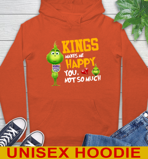 NBA Sacramento Kings Makes Me Happy You Not So Much Grinch Basketball Sports Hoodie 4