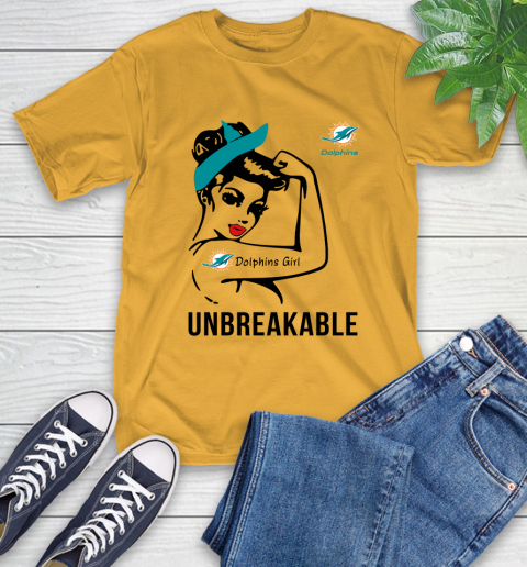 NFL Miami Dolphins Girl Unbreakable Football Sports T-Shirt 2