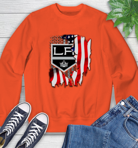Los Angeles Kings NHL Hockey American Flag Sweatshirt 3