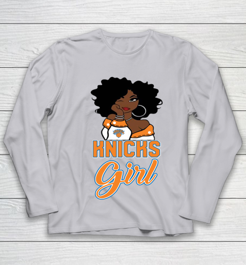 New York Knicks Girl NBA Youth Long Sleeve 5
