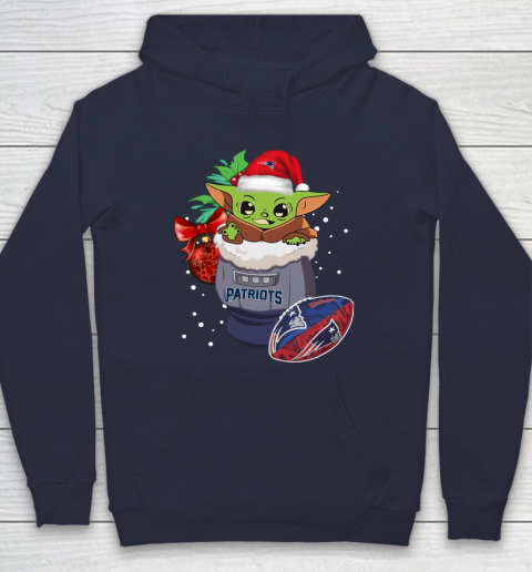 New England Patriots Christmas Baby Yoda Star Wars Funny Happy NFL Hoodie 4