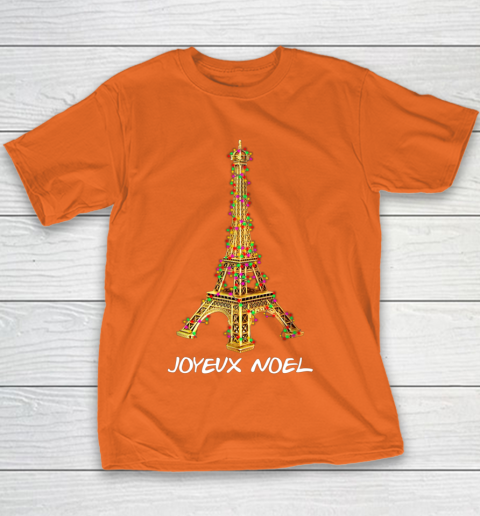 Joyeux Noel French Merry Christmas Eiffel Tower Youth T-Shirt 4