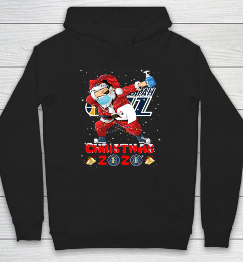Utah Jazz Funny Santa Claus Dabbing Christmas 2020 NBA Hoodie