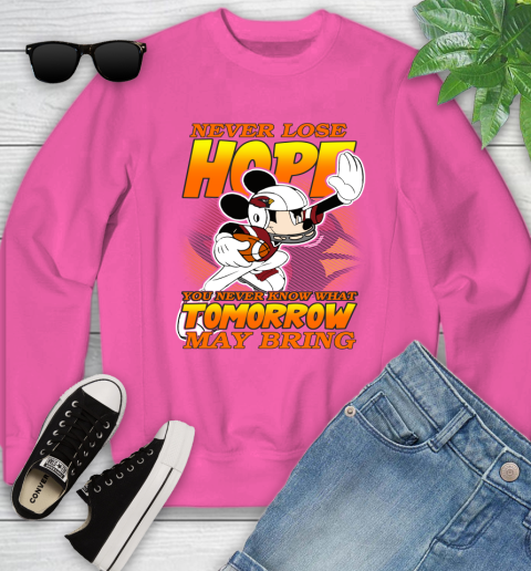 Atlanta Falcons NFL Football Mickey Disney Never Lose Hope (2) Youth Sweatshirt 6