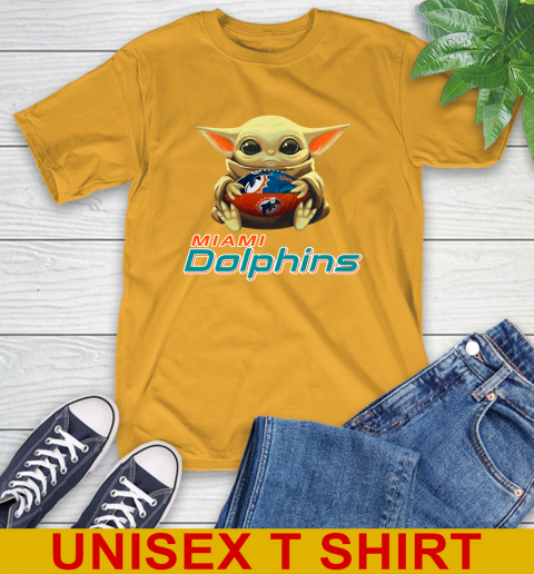 NFL Football Miami Dolphins Baby Yoda Star Wars Shirt T-Shirt 3