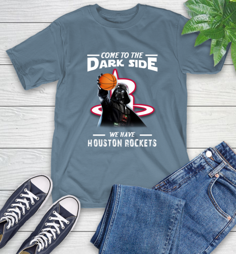 NBA Come To The Dark Side We Have Houston Rockets Star Wars Darth Vader Basketball T-Shirt 8