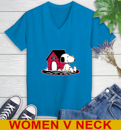 NBA Basketball Toronto Raptors Snoopy The Peanuts Movie Shirt Women's V-Neck T-Shirt 8