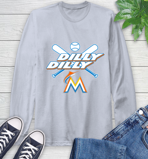 MLB Miami Marlins Dilly Dilly Baseball Sports Long Sleeve T-Shirt 6