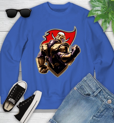 NFL Thanos Avengers Endgame Football Sports Tampa Bay Buccaneers Youth Sweatshirt 8